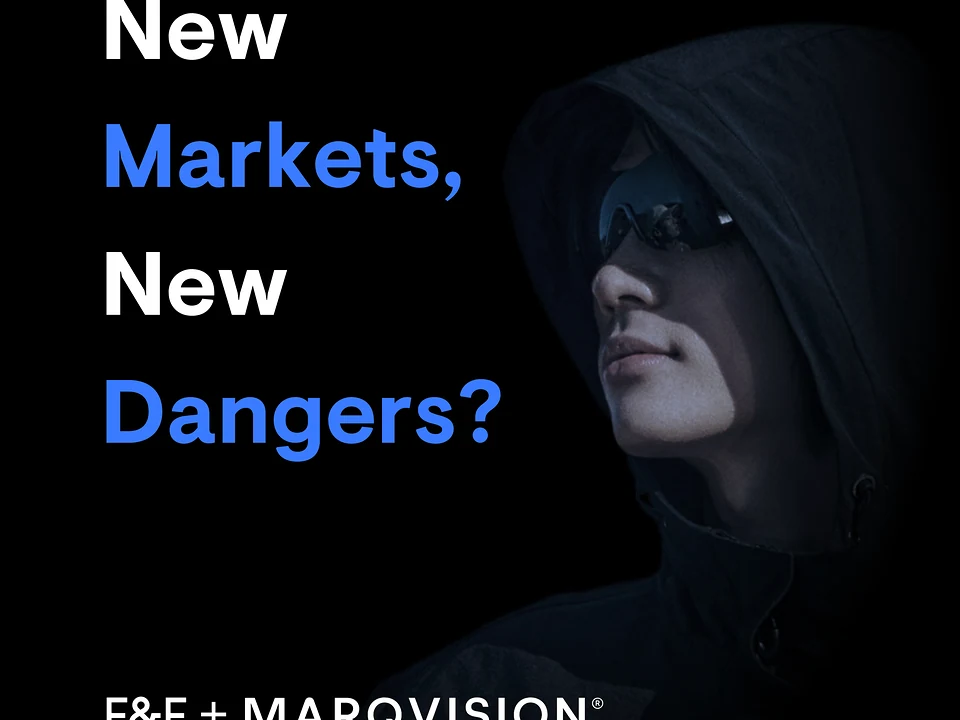 New Markets, New Dangers? social graphic for F&F and MarqVision