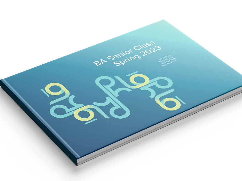 Phlō brand guideline booklet cover with the logo pattern
